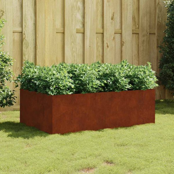 vidaXL corten ac&eacute;l kerti magas&aacute;gy&aacute;s 120x80x40 cm