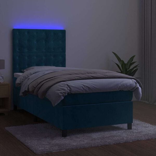 vidaXL s&ouml;t&eacute;tk&eacute;k b&aacute;rsony rug&oacute;s &eacute;s LED-es &aacute;gy matraccal 100x200 cm