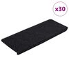 vidaXL 30 db fekete &ouml;ntapad&oacute; l&eacute;pcsőszőnyeg 65 x 24,5 x 3,5 cm