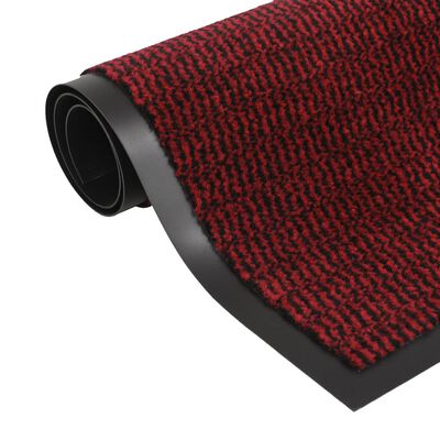vidaXL 2 db piros négyszögletes bolyhos szennyfogó szőnyeg 90 x 150 cm