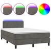 vidaXL s&ouml;t&eacute;tsz&uuml;rke b&aacute;rsony rug&oacute;s &eacute;s LED-es &aacute;gy matraccal 120x200 cm