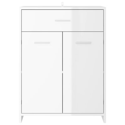 vidaXL magasfényű fehér forgácslap fürdőszobaszekrény 60 x 33 x 80 cm