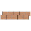 vidaXL Ker&iacute;t&eacute;selem 10 db 1692 x 146 cm WPC &eacute;s Alum&iacute;nium Barna