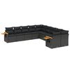 vidaXL Patio Sofa Set 10-szem&eacute;lyes Black