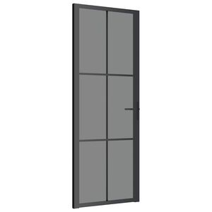 vidaXL fekete ESG &uuml;veg &eacute;s alum&iacute;nium belt&eacute;ri ajt&oacute; 76 x 201,5 cm