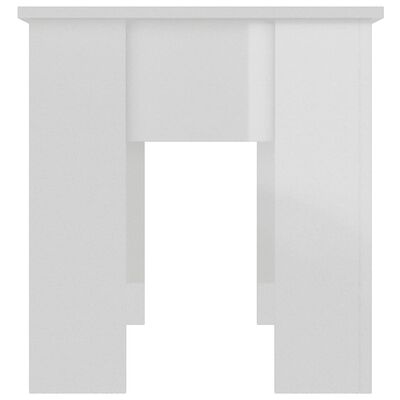 vidaXL magasfényű fehér szerelt fa dohányzóasztal 101 x 49 x 52 cm