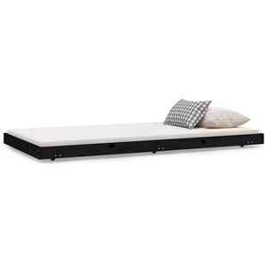 vidaXL fekete t&ouml;m&ouml;r fenyőfa &aacute;gykeret 100 x 200 cm