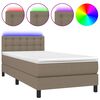 vidaXL t&oacute;psz&iacute;nű sz&ouml;vet rug&oacute;s &eacute;s LED-es &aacute;gy matraccal 90x200 cm