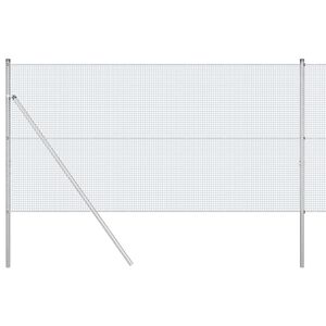 vidaXL Hegesztett dr&oacute;th&aacute;l&oacute;s ker&iacute;t&eacute;s talaj r&ouml;gz&iacute;t&eacute;s 50 x 1 m Ez&uuml;st H&aacute;l&oacute;