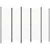 vidaXL feh&eacute;r 5 paneles parav&aacute;n 250 x 180 cm
