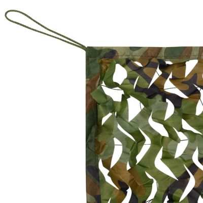 vidaXL zöld kamuflázs háló tároló táskával 1,5 x 5 m
