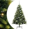vidaXL Műanyag Hajtogatott Kar&aacute;csonyfa 150 LED-del Z&ouml;ld 150 cm