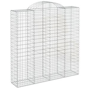 vidaXL &iacute;ves horganyzott vas gabion kos&aacute;r 200x50x200/220 cm