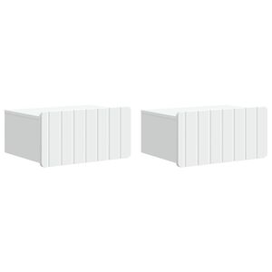 vidaXL Fali &eacute;jjeli szekr&eacute;ny 2 db Feh&eacute;r 49 x 34,5 x 24 cm Szerelt Fa