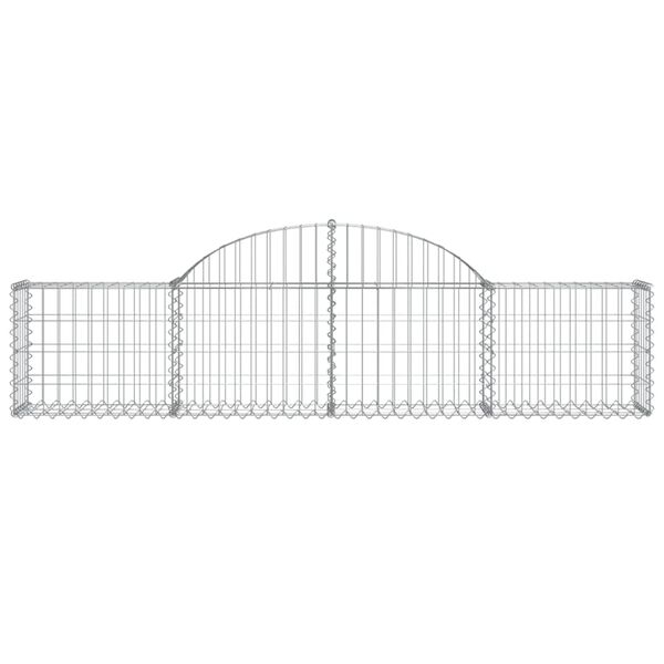 vidaXL 20 db íves horganyzott vas gabion kosár 200x30x40/60 cm