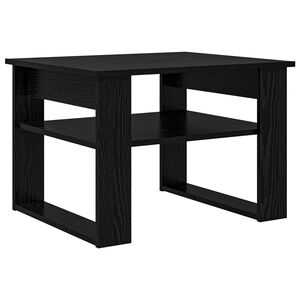 vidaXL Doh&aacute;nyz&oacute;asztal Fekete t&ouml;lgy 64 x 54 x 44 cm Szerelt Fa