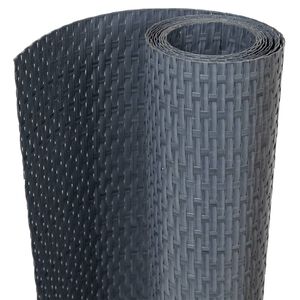 vidaXL 5 db antracitsz&uuml;rke polyrattan erk&eacute;lyparav&aacute;n 255 x 19 cm