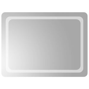 vidaXL LED F&uuml;rdőszoba T&uuml;k&ouml;r t&uuml;k&ouml;rrel &Aacute;tl&aacute;tsz&oacute; 80 x 60 cm edzett &uuml;veg