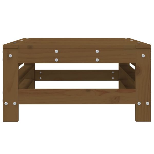 vidaXL mézbarna tömör fenyőfa kerti lábzsámoly