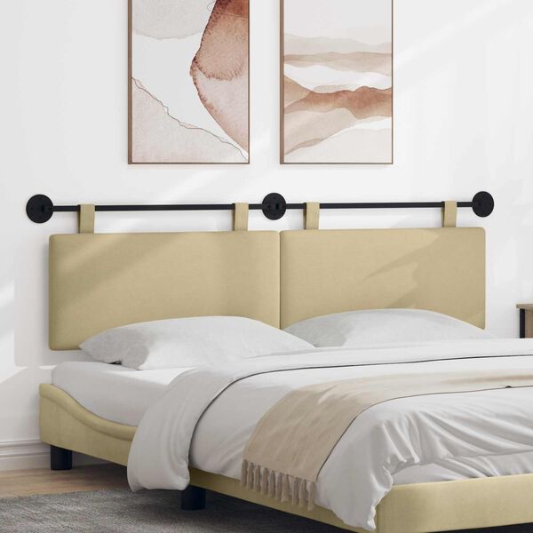 vidaXL Fali Fejt&aacute;mla Egysz&iacute;nű Vil&aacute;gos Z&ouml;ld Sz&uuml;rke 170 x 55 x 5 cm