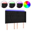 vidaXL fekete b&aacute;rsony LED-es fejt&aacute;mla 147x16x118/128 cm