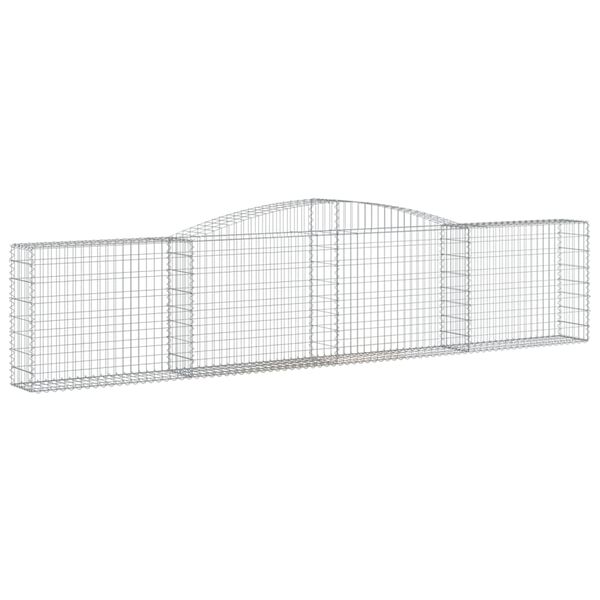 vidaXL íves horganyzott vas gabion kosár 400x30x80/100 cm