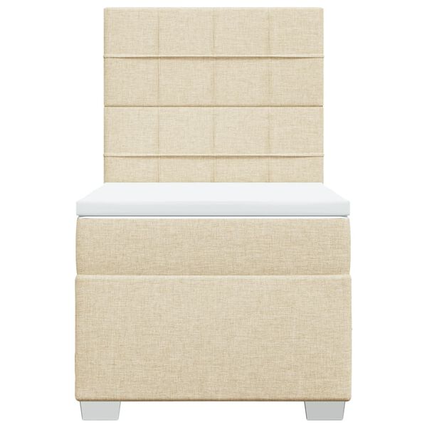 vidaXL kr&eacute;msz&iacute;nű sz&ouml;vet rug&oacute;s &aacute;gy matraccal 100 x 200 cm