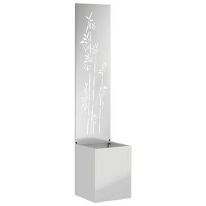 vidaXL Kertv&eacute;dő v&aacute;szon Vir&aacute;gos Ez&uuml;st 32 x 140 cm Horganyzott ac&eacute;l