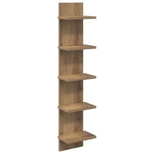 vidaXL Falpolc K&eacute;zműves T&ouml;lgy 22 x 15 x 100 cm Szerelt Fa