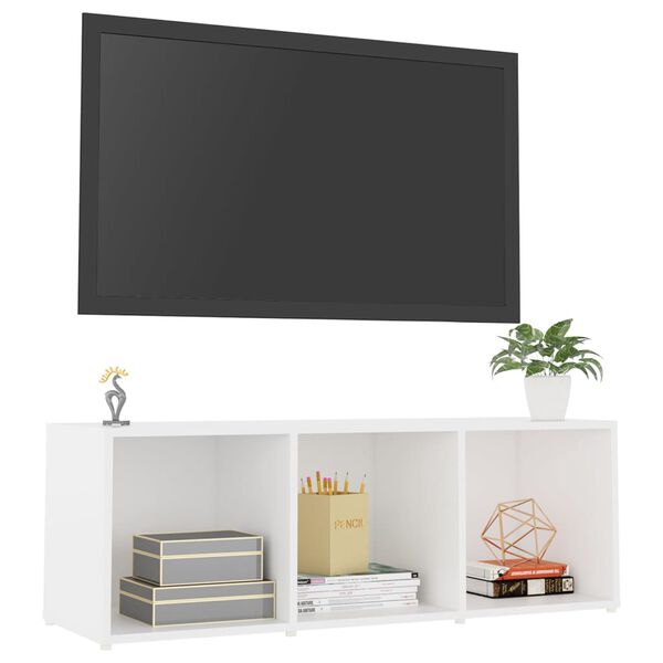 vidaXL feh&eacute;r forg&aacute;cslap TV-szekr&eacute;ny 107 x 35 x 37 cm