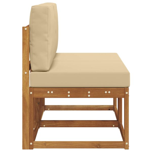 vidaXL 2 Darab K&uuml;lt&eacute;ri k&ouml;z&eacute;pső kanap&eacute; T&ouml;m&ouml;r Ak&aacute;cfa Term&eacute;szetes