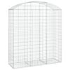 vidaXL &iacute;ves horganyzott vas gabion kos&aacute;r 150x50x160/180 cm