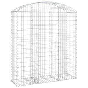 vidaXL &iacute;ves horganyzott vas gabion kos&aacute;r 150x50x160/180 cm