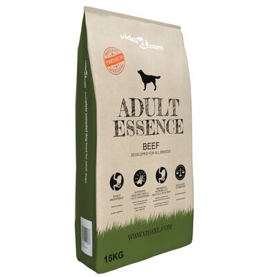 vidaXL „Adult Essence Beef” prémium száraz kutyatáp 15 kg
