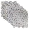 vidaXL Kavics csempe Feh&eacute;r 30 x 30 cm