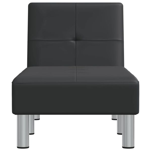 vidaXL fekete műbőr d&iacute;v&aacute;ny