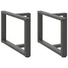 vidaXL 2 db antracitsz&uuml;rke, T-alak&uacute; ac&eacute;l doh&aacute;nyz&oacute;asztal l&aacute;b 60x25x(42-43) cm