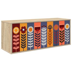 vidaXL Fals&iacute;that&oacute; TV Szekr&eacute;ny ESSEN 102 x 33 x 40 cm Sonoma T&ouml;lgy