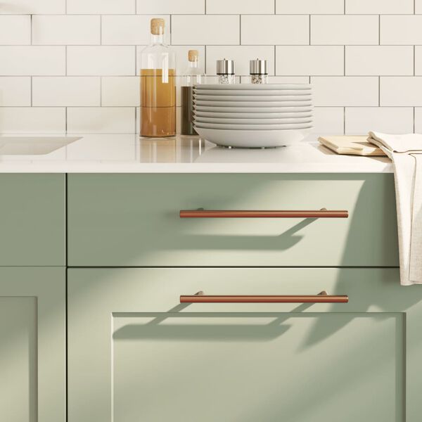 vidaXL 5 db bronz rozsdamentes acél szekrényfogantyú 192 mm