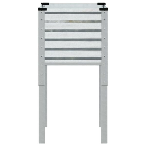 vidaXL horganyzott acél kerti virágláda 45 x 45 x 88 cm