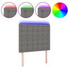 vidaXL s&ouml;t&eacute;tsz&uuml;rke sz&ouml;vet LED-es fejt&aacute;mla 80x5x118/128 cm