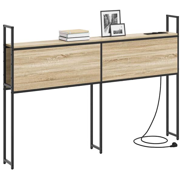 vidaXL T&aacute;rol&oacute;s Fejt&aacute;mla T&ouml;ltő &Aacute;llom&aacute;ssal sonoma t&ouml;lgy 138 x 15 x 98 cm