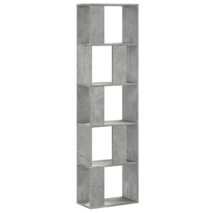 vidaXL 5 szintes betonsz&uuml;rke szerelt fa k&ouml;nyvespolc 45x23,5x162,5 cm