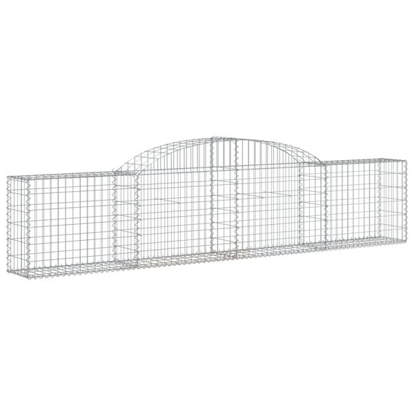 vidaXL 5 db &iacute;ves horganyzott vas gabion kos&aacute;r 300x30x60/80 cm