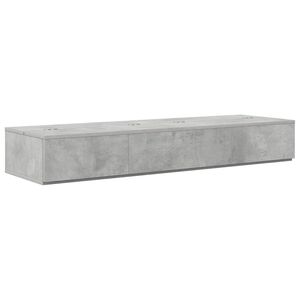 vidaXL St&uacute;di&oacute; &iacute;r&oacute;asztal Betonsz&uuml;rke 152 x 40 x 19,5 cm Szerelt Fa