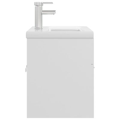 vidaXL fehér forgácslap mosdószekrény beépített mosdókagylóval