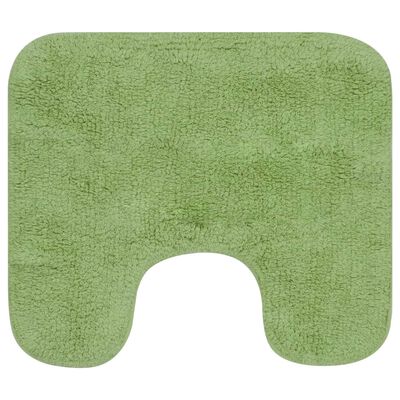 vidaXL 3 darabos zöld szövet fürdőszobaszőnyeg-garnitúra
