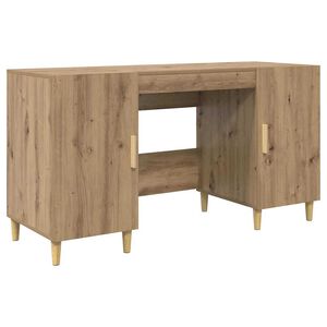 vidaXL Asztal Artisan t&ouml;lgy Szerelt Fa 140 x 50 x 75 cm