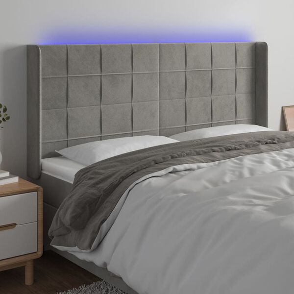 vidaXL vil&aacute;gossz&uuml;rke b&aacute;rsony LED-es fejt&aacute;mla 163x16x118/128 cm