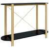 vidaXL fekete szerelt fa t&aacute;lal&oacute;asztal 110 x 38 x 75 cm